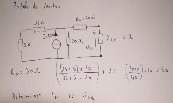 lectricit modle de norton exercice