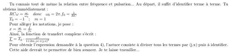Fonction de transfert & Bode