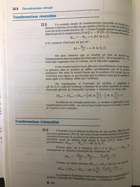 problme avec l\'entropie