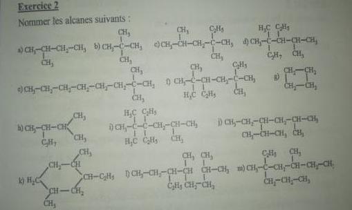 Nomenclature Des alcanes 