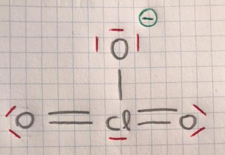 ClO3- Rgle de l\'octet et structure de Lewis