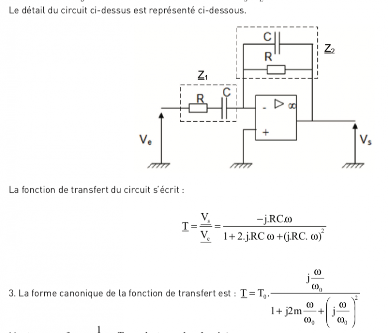 Etude d\'un ampli op avec diagramme de bode 