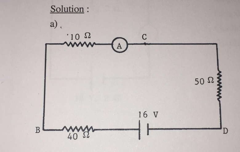 calculer la diffrence de potentiel entre deux points (circuit)