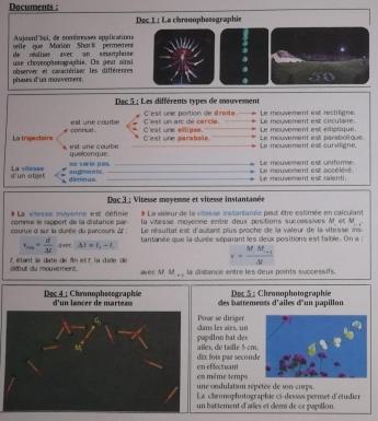 tude et caractrisation du mouvement 