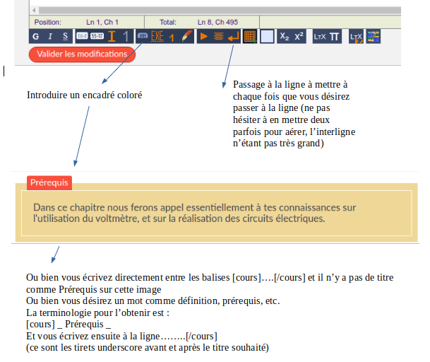 Petit memo pour l\'criture d\'une fiche