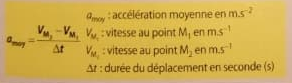 Exercice sur l\'acceleration + vitesse