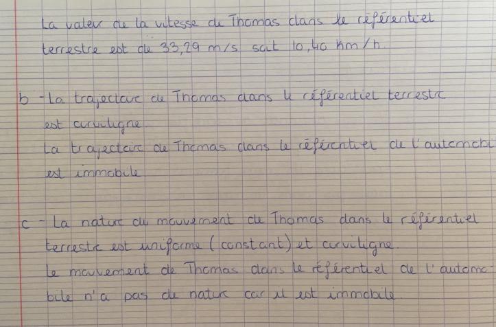 Dm 2 de physique seconde : vitesse