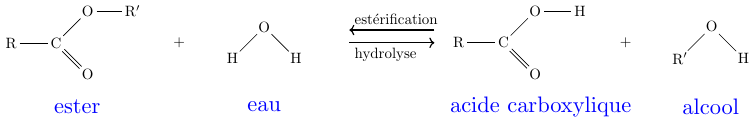 Hydrolyse d\'un compos organique