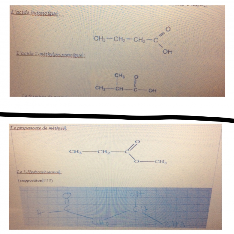 Exercice formules (chimie organique)