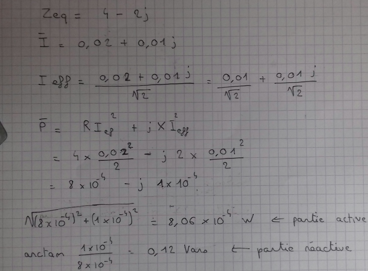 Impdance complexe et puissance