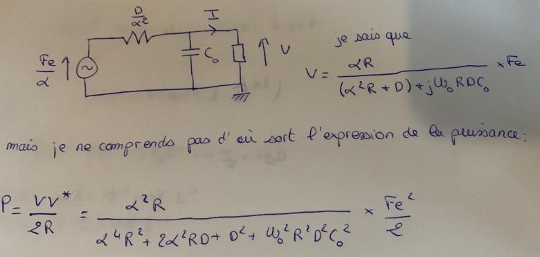 Expression de la puissance