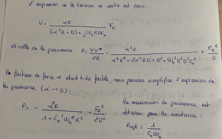 Expression de la puissance