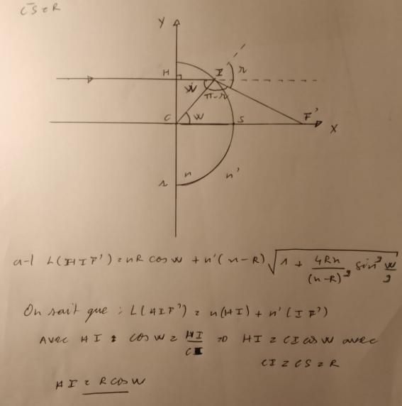 Chemin suivi par la lumiere L(HIF\')