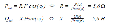 Electrotech - formule liant Q et X