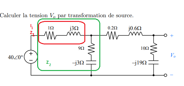Circuit RLC avanc, courant sinusodale