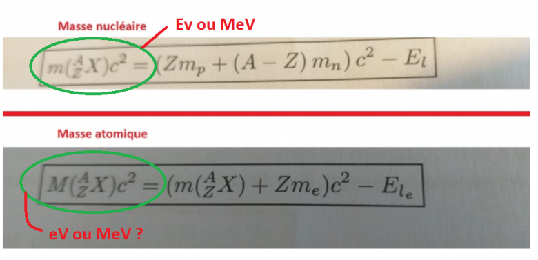 Formule masse atomique