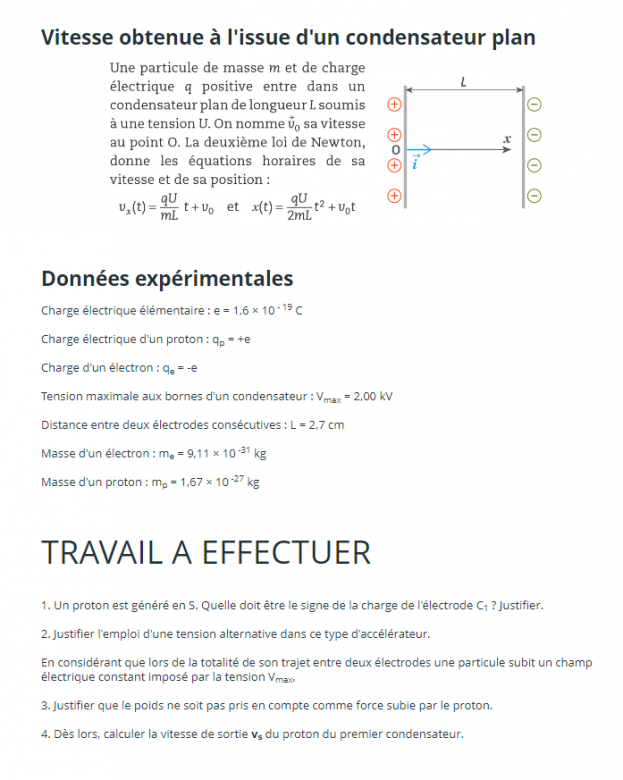 DM physique : acclrateur linaire de proton
