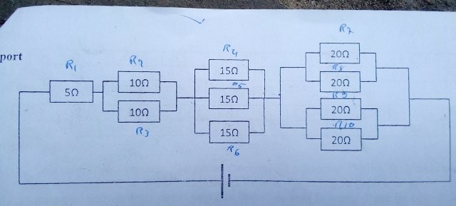 Le circuit contenant les conducteurs ohmiques