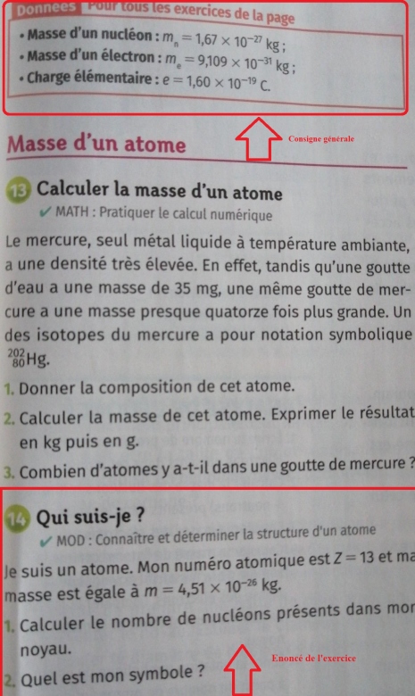  Trouver le nombre de nucleon 