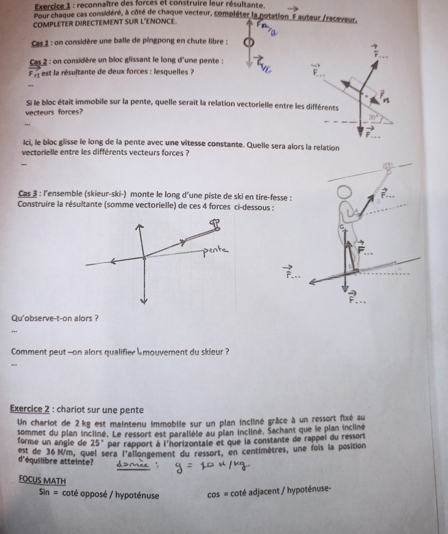 Vecteurs et forces (1/4)