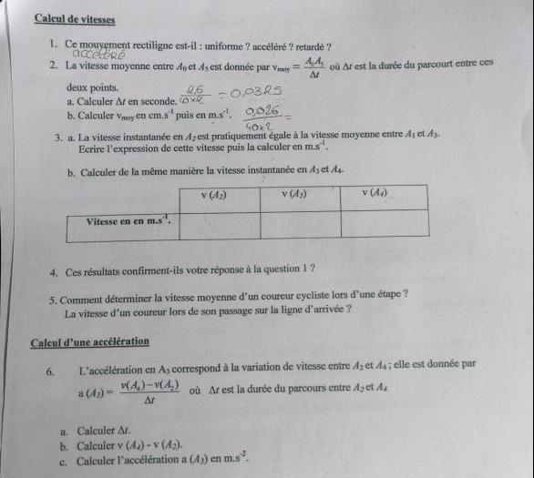 Comment mesurer une vitesse ou une acclreration ?