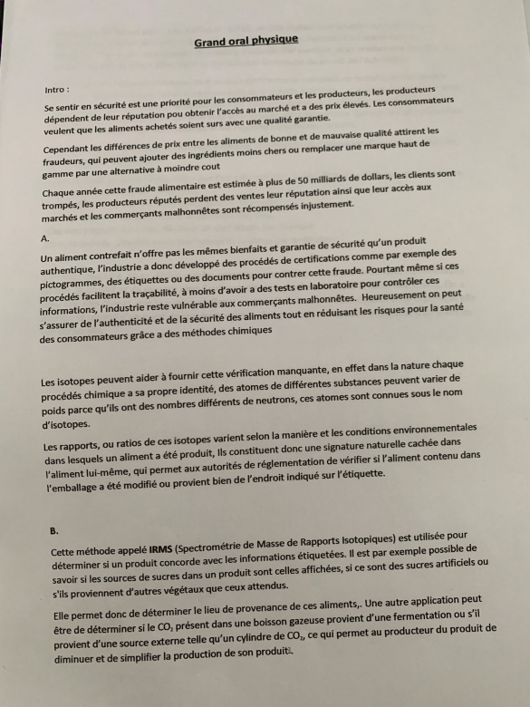 Grand Oral Physique-Chimie activits isotopique 