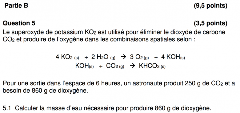 Bilan de matire