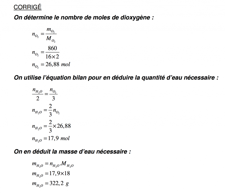 Bilan de matire