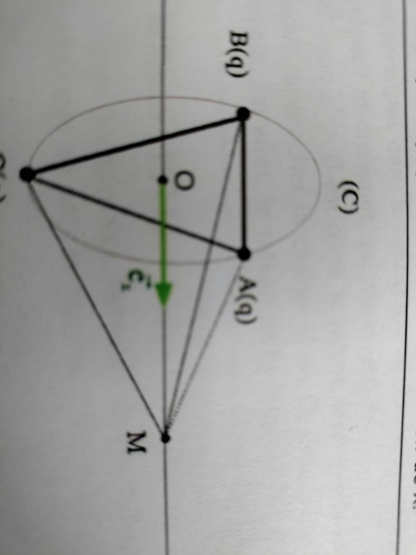 charges lectriques aux sommets d\'un triangle quilatral