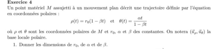 cinmatique d\'un point matriel