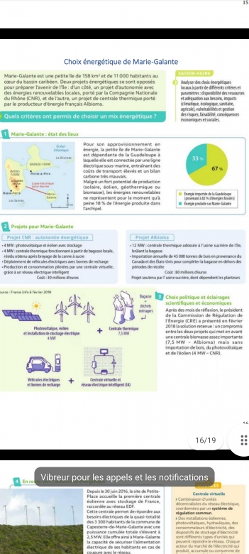 Les projets de Marie Galante