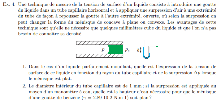 Mcanique des fluides - Principe de Laplace