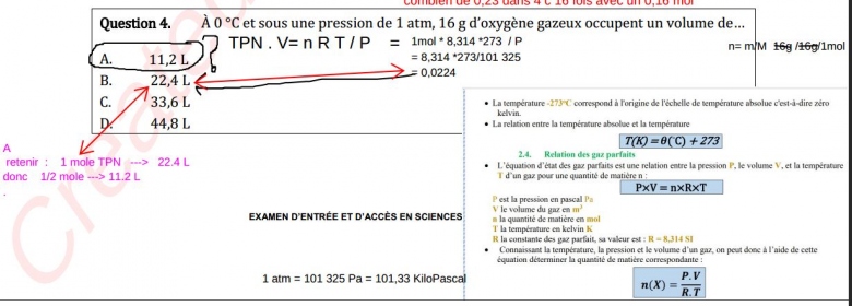 gaz parfait en TPN rponse trange