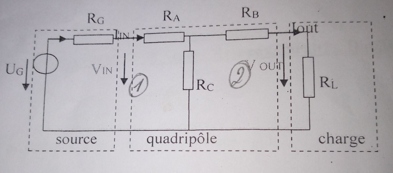 Quadripole : Calcul de tension de sortie