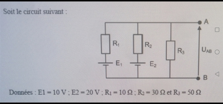 calculer le modle quivalent de thvenin