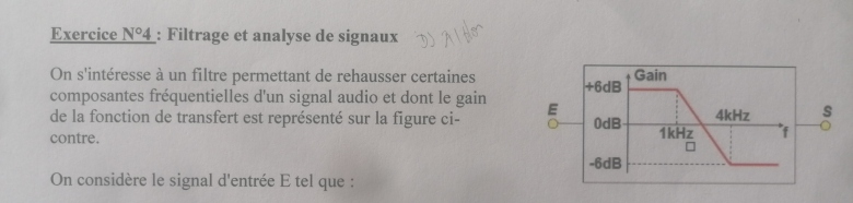 Filtrage et analyse de signaux 