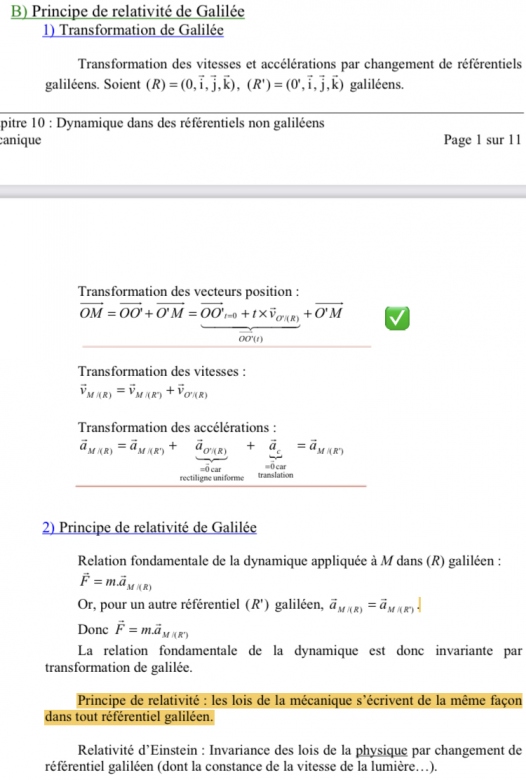 Acclration constante 