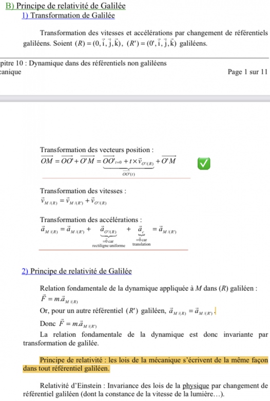 Acclration constante 