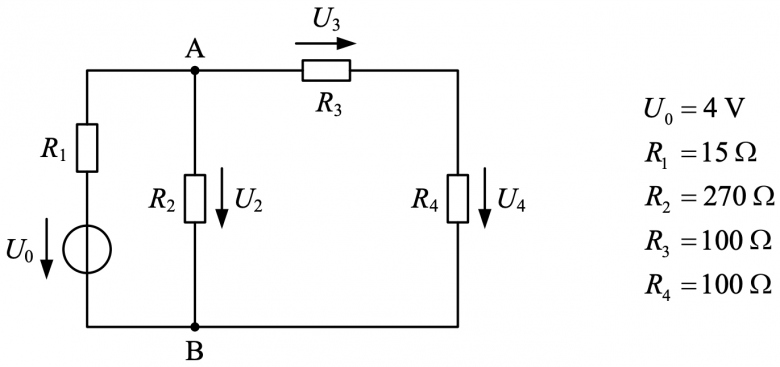 Calcul d\'une tension dans un schma lectrique