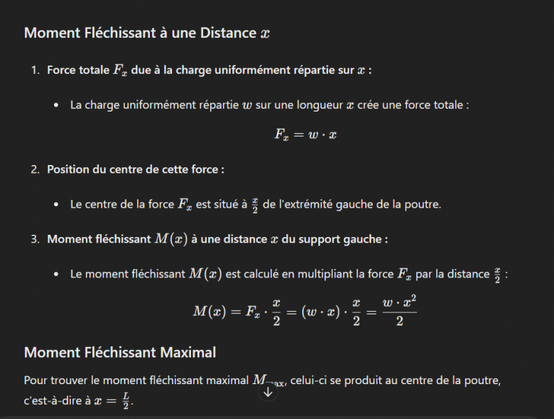 Moment flchissant d\'une poutre et ChatGPT
