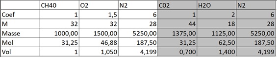 Combustion mthanol