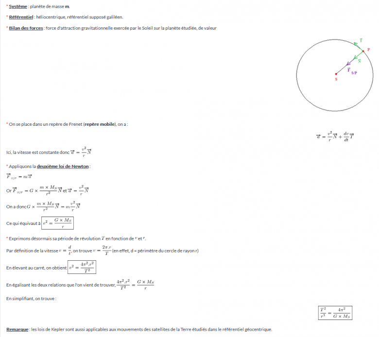 Gravitation universelle 