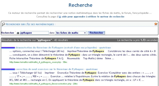 un rsultat de recherche